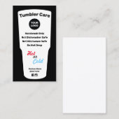 Carte De Visite Instructions d'entretien du caisson Ajouter un log (Devant / Derrière)