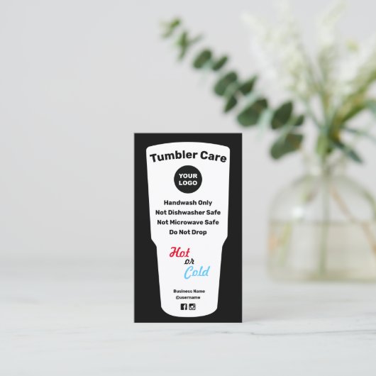 Carte De Visite Instructions d'entretien du caisson Ajouter un log (Debout devant)