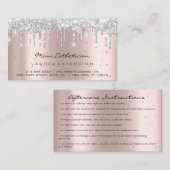 Carte De Visite Instructions d'entretien Lash Rose Gold Drivers Ar (Devant / Derrière)