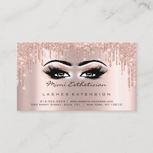 Carte De Visite Instructions d'entretien Lash Rose Gold Drivers Gl (Devant)