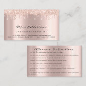 Carte De Visite Instructions d'entretien Lash Rose Gold Drives Lux (Devant / Derrière)