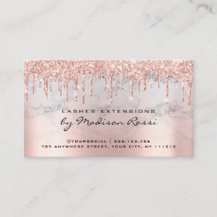 Carte De Visite Instructions d'entretien Lash Rose Gold Drives Mar