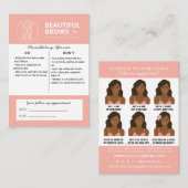 Carte De Visite Instructions et rendez-vous pour les soins postéri (Devant / Derrière)