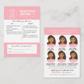 Carte De Visite Instructions et rendez-vous pour les soins postéri (Devant / Derrière)