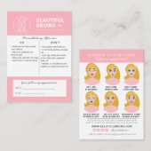 Carte De Visite Instructions et rendez-vous pour les soins postéri (Devant / Derrière)