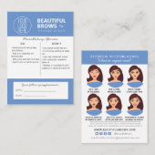 Carte De Visite Instructions et rendez-vous pour les soins postéri (Devant / Derrière)