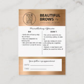 Carte De Visite Instructions et rendez-vous pour les soins postéri (Devant)