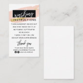 Carte De Visite Instructions modernes de lavage Soins de chemise (Devant / Derrière)