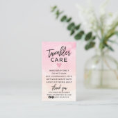 Carte De Visite Instructions modernes de soins pour tondeuse rose (Debout devant)