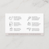 Carte De Visite Instructions modernes pour les cheveux postérieurs (Dos)