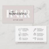 Carte De Visite Instructions modernes pour les cheveux postérieurs (Devant / Derrière)