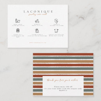 Carte De Visite Instructions pour la bijouterie | ABSTRAIT | Paste