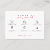 Carte De Visite  Instructions pour la bijouterie | Fleur aquarelle (Devant)