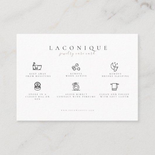 Carte De Visite  Instructions pour la bijouterie | Gold Heart (Devant)