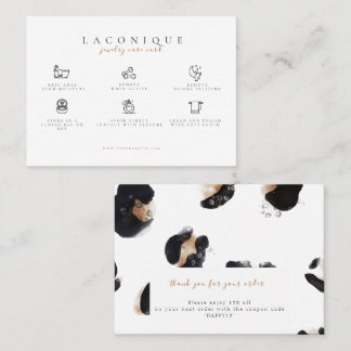 Carte De Visite Instructions pour la bijouterie | Leopard