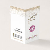 Carte De Visite Instructions pour la lèvre rose et or (Extérieur)