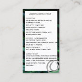 Carte De Visite Instructions pour le lavage de Monat Tropical fonc (Dos)