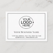 Carte De Visite Instructions pour le lavage des vêtements de logo (Devant)