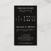 Carte De Visite Instructions pour le perçage des oreilles (Devant)