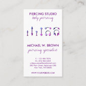 Carte De Visite Instructions pour le perçage des oreilles Prolonga (Devant)