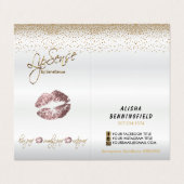 Carte De Visite Instructions pour le Rose et la lèvre dorée Dusty (Extérieur déplié)