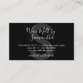 Carte De Visite Instructions pour le soin de la cire noire (Devant)