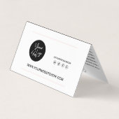 Carte De Visite Instructions pour l'entretien des bougies / Soins  (Dos)