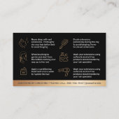 Carte De Visite Instructions pour les cheveux Motifs de luxe (Dos)