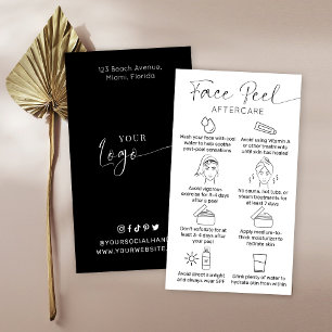 Carte De Visite Instructions pour les soins de peaux à visage chim