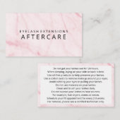 Carte De Visite Instructions pour les soins postcure Eyelash Exten (Devant / Derrière)
