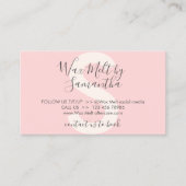 Carte De Visite Instructions pour les soins postérieurs à la crème (Devant)