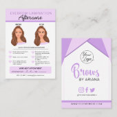 Carte De Visite Instructions pour les soins postérieurs à la lamin (Devant / Derrière)