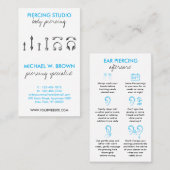 Carte De Visite Instructions pour les soins postérieurs bleus pour (Devant / Derrière)