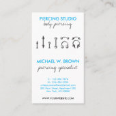 Carte De Visite Instructions pour les soins postérieurs bleus pour (Devant)