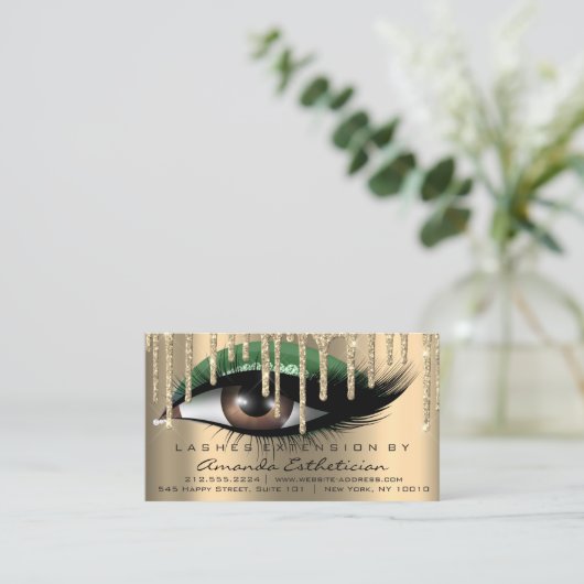 Carte De Visite Instructions pour les soins postérieurs Eyelash Ex (Debout devant)