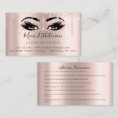 Carte De Visite Instructions pour les soins postérieurs Eyelash Ro (Devant / Derrière)