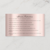 Carte De Visite Instructions pour les soins postérieurs Eyelash Ro (Dos)