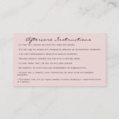Carte De Visite Instructions pour les soins postérieurs Microbladi (Dos)