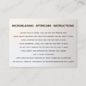 Carte De Visite Instructions pour les soins postérieurs pour les m (Devant)