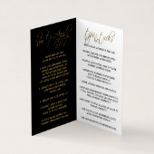 Carte De Visite Instructions Red Lips & Gold Confetti (Intérieur)