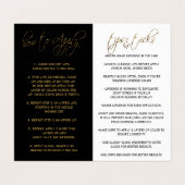 Carte De Visite Instructions Red Lips & Gold Confetti (Intérieur déplié)