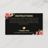 Carte De Visite Instructions sur les ingrédients spas (Dos)