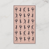 Carte De Visite instructor yoga pilates posturas negro beige (Dos)