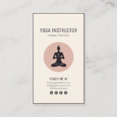 Carte De Visite instructor yoga pilates posturas negro beige (Devant)