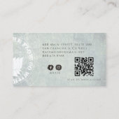 Carte De Visite Instructrice de méditation terreuse Code QR Vert S (Dos)