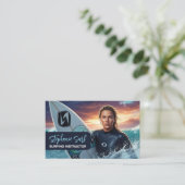 Carte De Visite Instructrice de surf féminine (Debout devant)