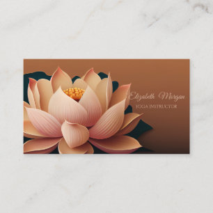 Carte De Visite Instructrice de yoga élégante et chic Lotus