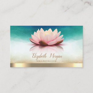 Carte De Visite Instructrice de yoga élégante Lotus