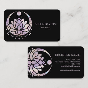Carte De Visite Instructrice de yoga florale mandala lotus rose