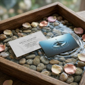 Carte De Visite Instructrice de YOGA Goutte d'Eau Bleue Ondulation